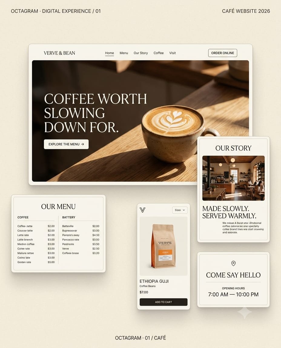 Specialty Coffee & Roastery concept by Octagram