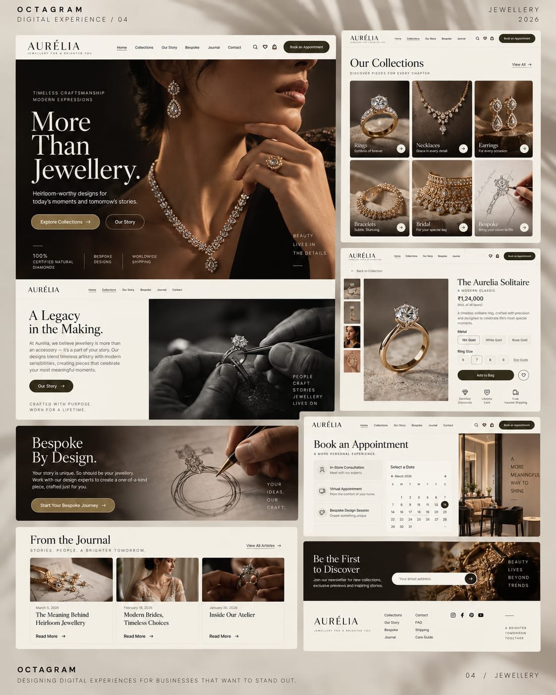 Jewellery website design concept by Octagram